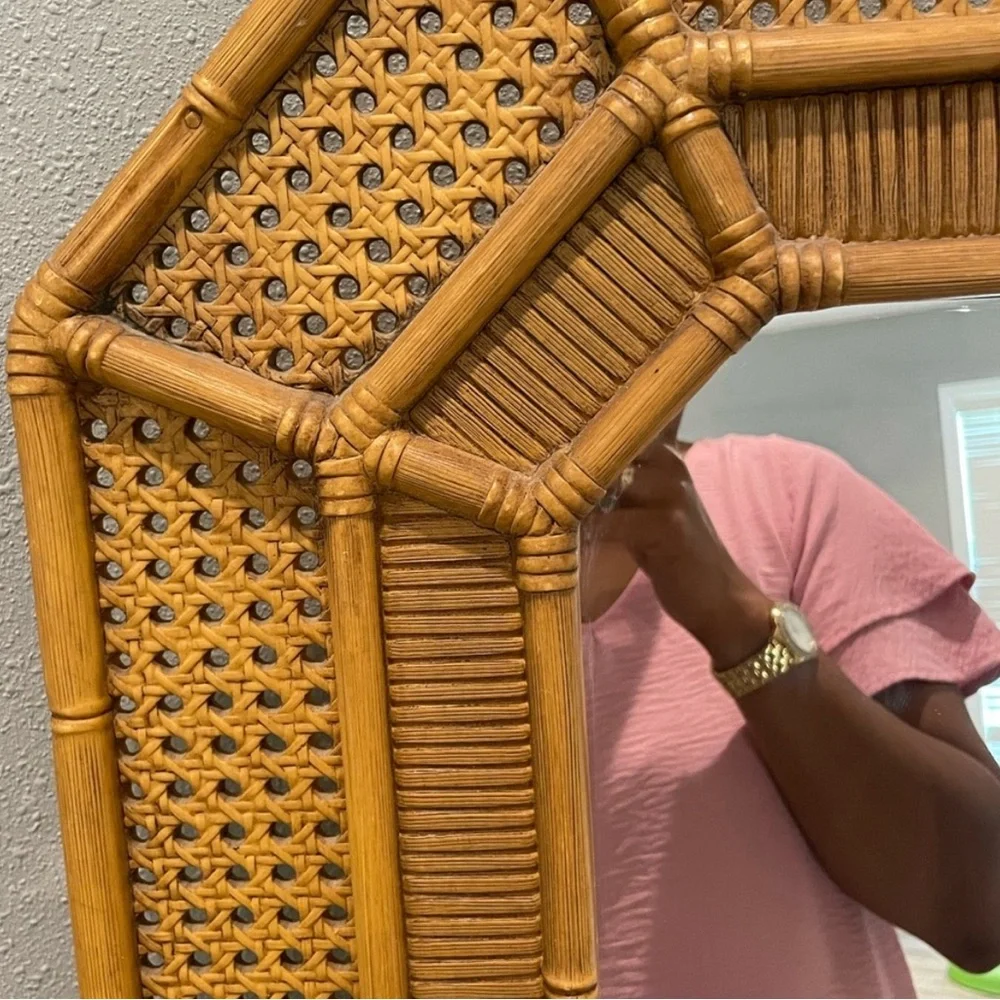 🪞 Vintage MCM Faux Bamboo Mirror 🪞